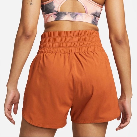 Nike Women's Vibrant Orange Athletic Shorts - Picture 2 of 9